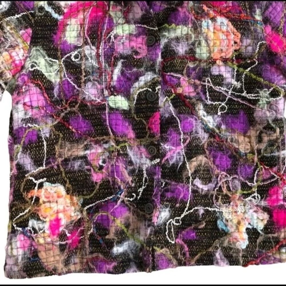 Chico’s Wool Blend Multicolor Button Front Jacket… - image 6